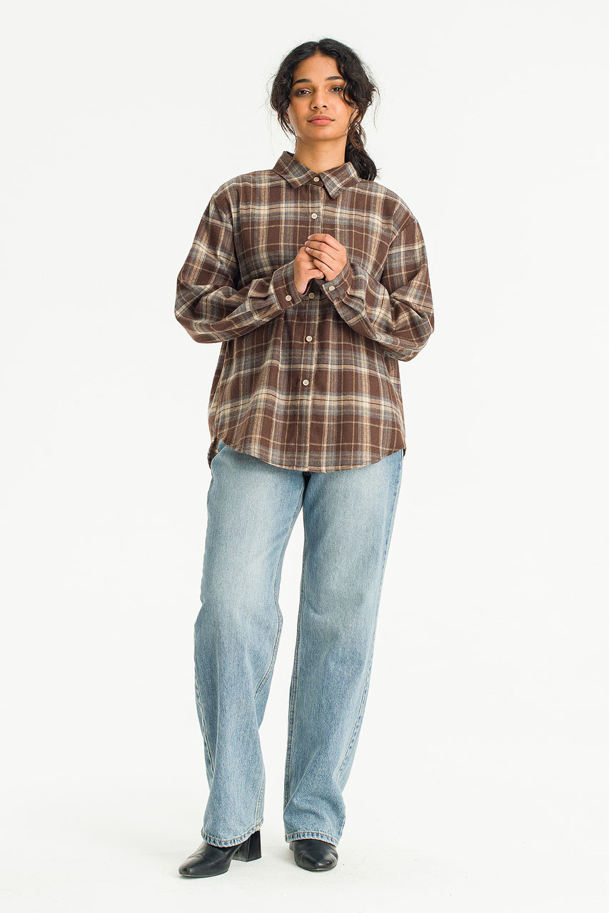 Akiko Check Shirt, Brown