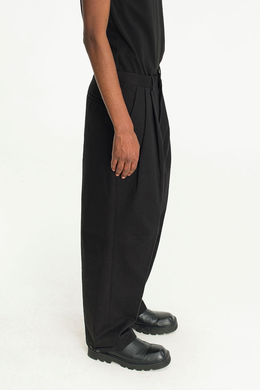 Menswear | Two-Tuck Twill Pants, Black