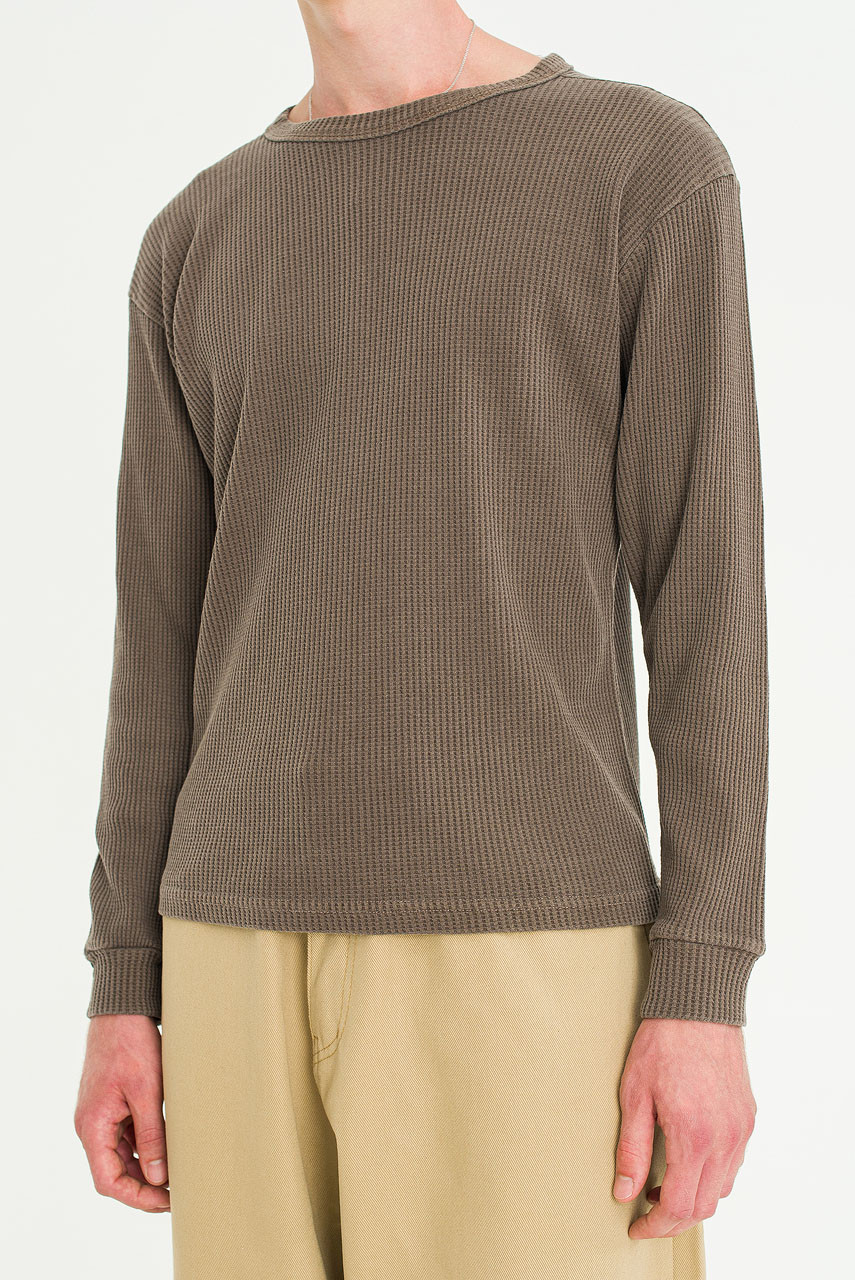 Menswear | Pigment Waffle Tee, Brown Menswear | Pigment Waffle Tee, Brown