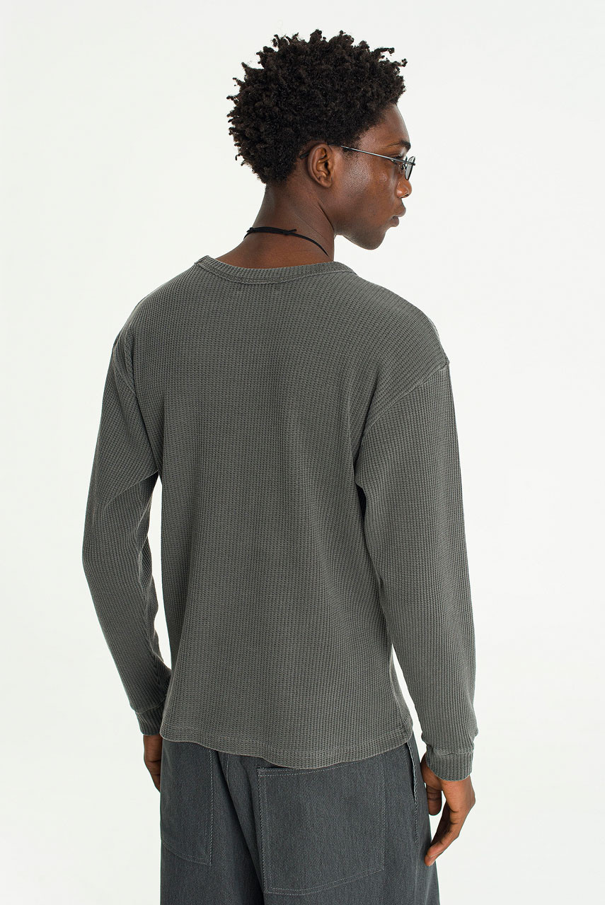 Menswear | Pigment Waffle Tee, Charcoal