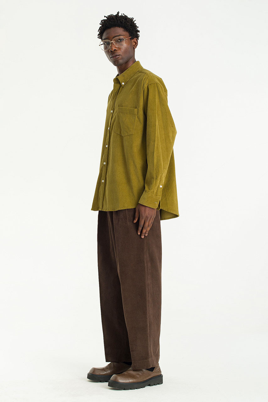 【AAKE】ODE PINTUCK CORDUROY PT Menswear | Pintuck Cord Pants, Dark Brown