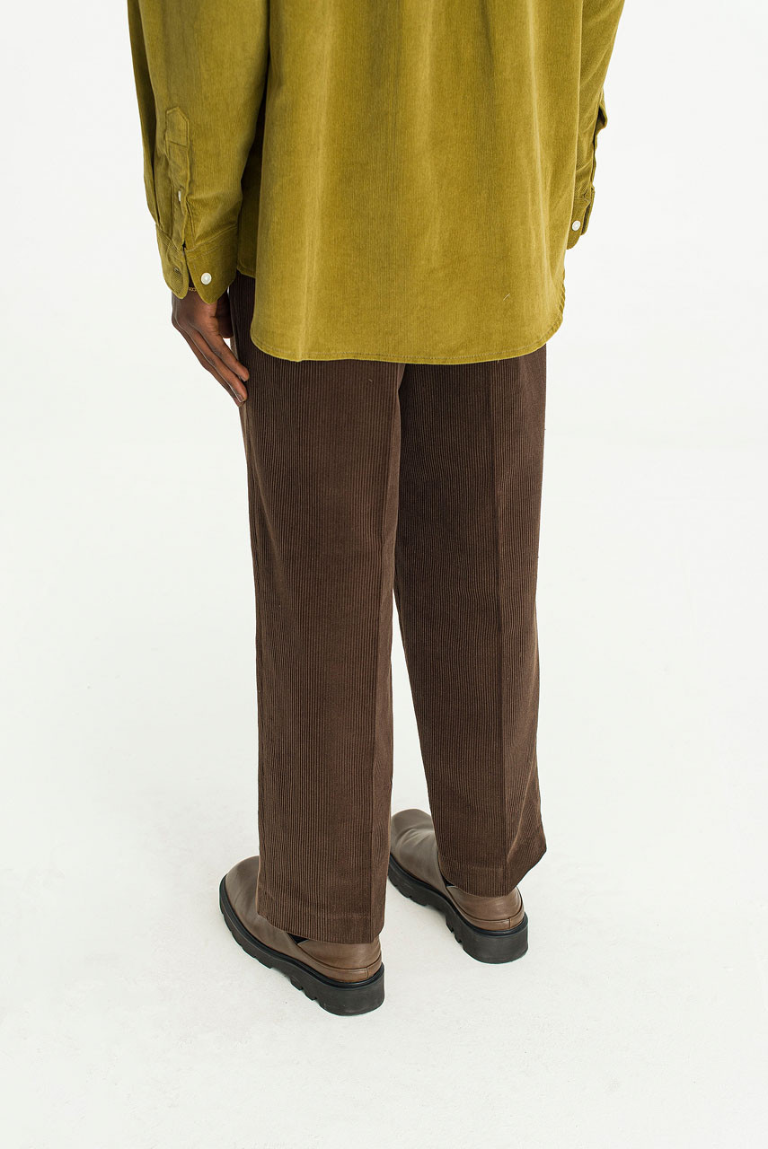 【AAKE】ODE PINTUCK CORDUROY PT Menswear | Pintuck Cord Pants, Dark Brown