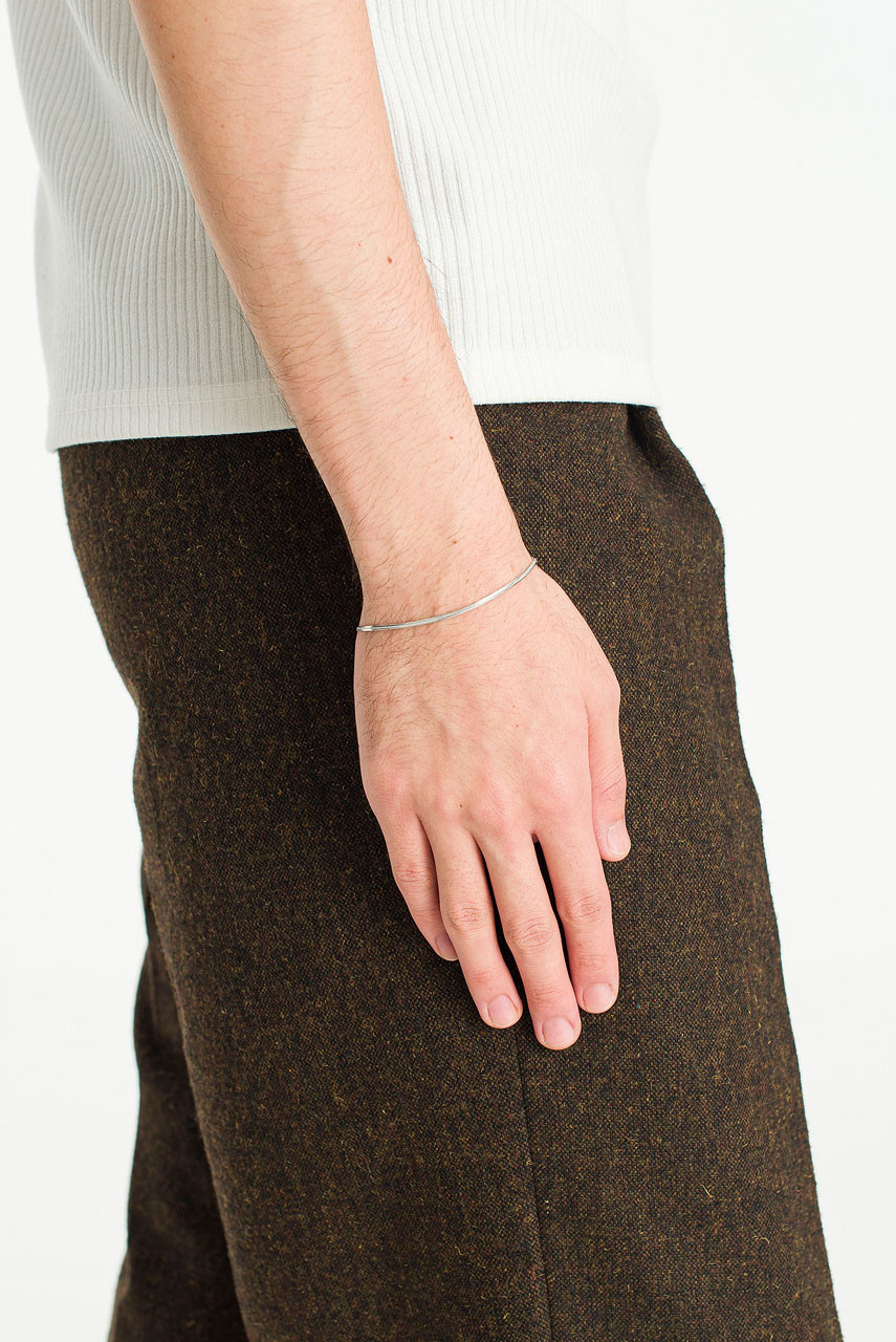 Menswear | Thin Serpentine Bracelet, Silver