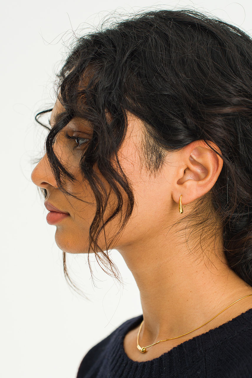 Petite Droplet Earrings, Gold