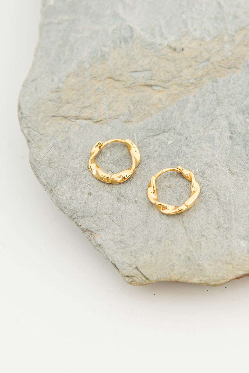 Petite Apple Twine Earrings, Gold