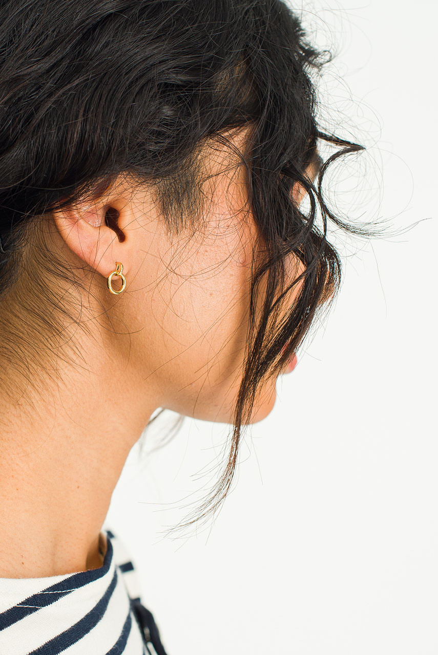 Eleni Circle Earrings, Gold