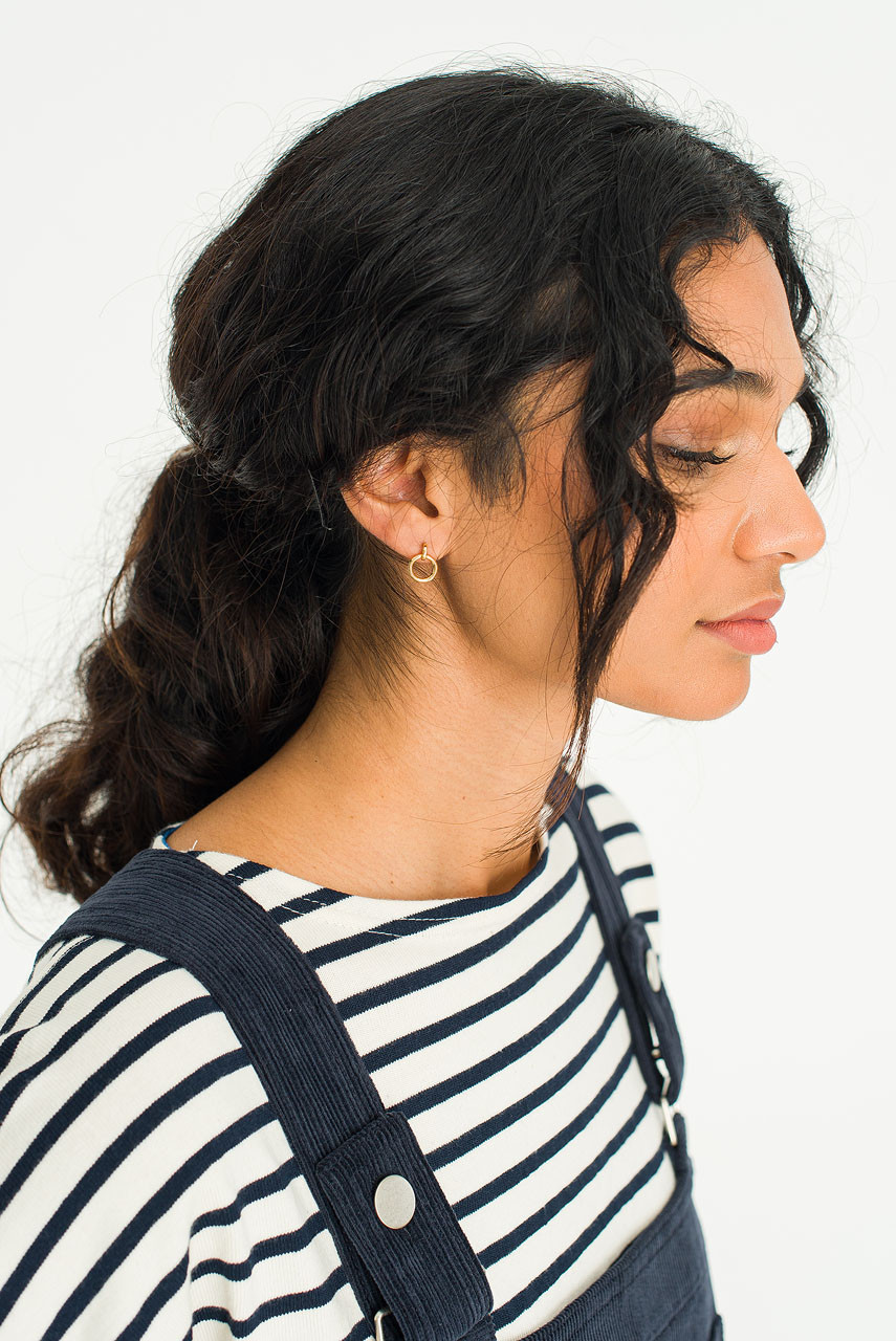 Eleni Circle Earrings, Gold