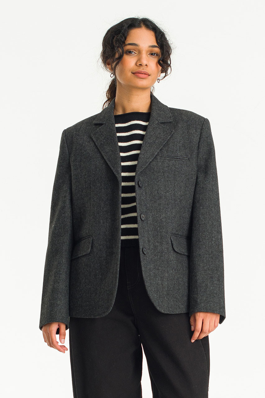Izumi Herringbone Jacket, Beige