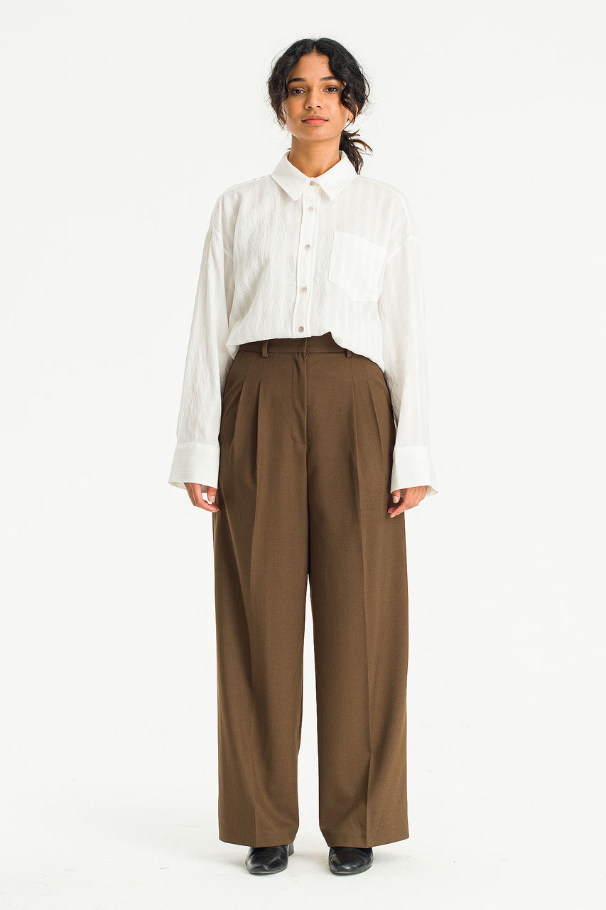 Rei High Waist Slacks, Brown