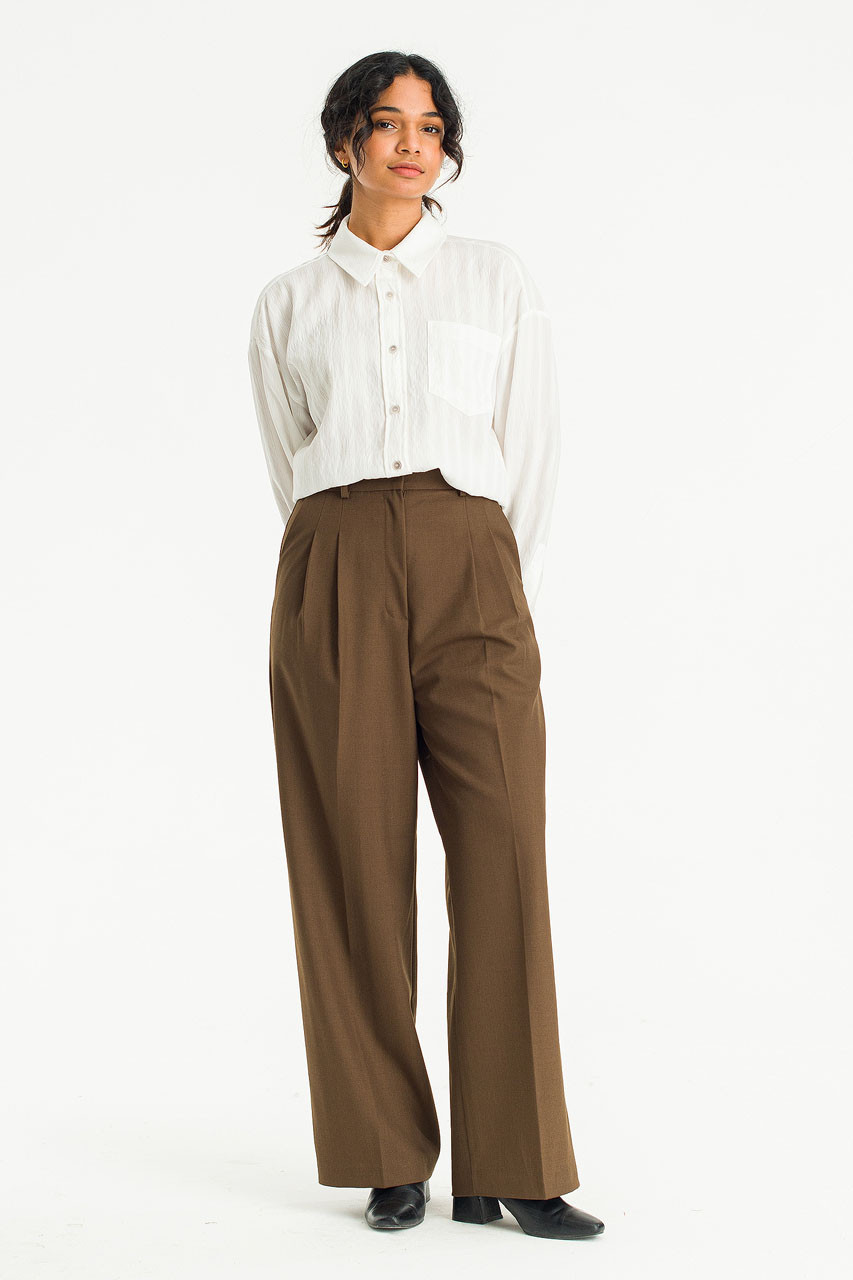 Rei High Waist Slacks, Brown
