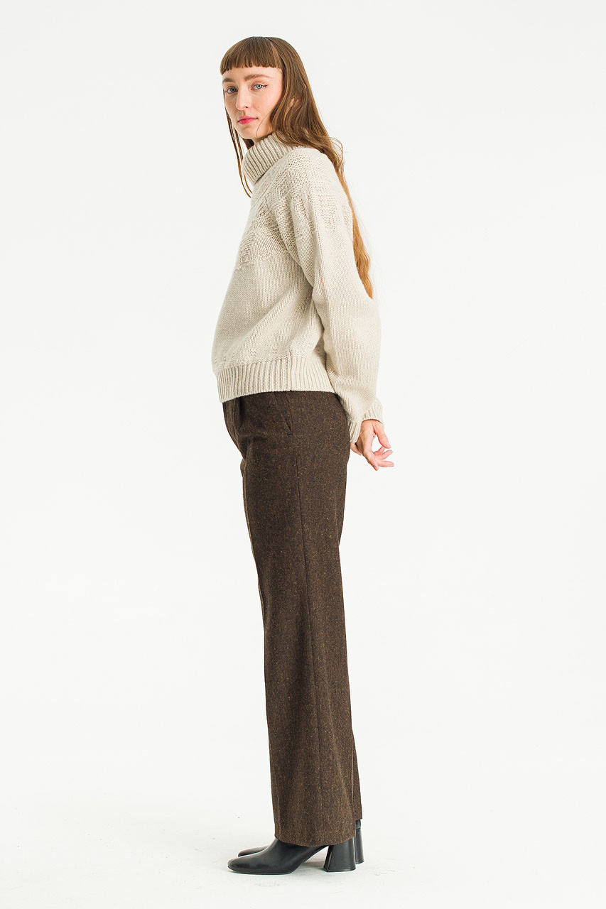 Kimiko Roll Neck Jumper, Cream