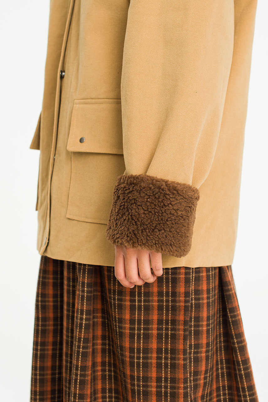 【MARITHE】 W SHEER NYLON JACKET_Beige★関税込★ Bonded Twill Coat - Beige - Ladies | H&M US