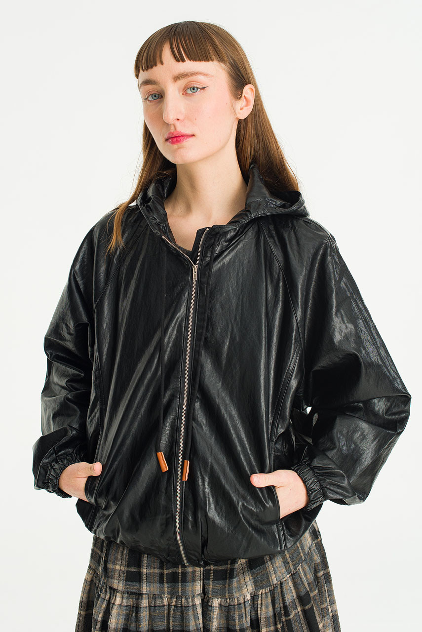 【ohotoro 】leather midi coat leather shirt jacket | OHOTORO