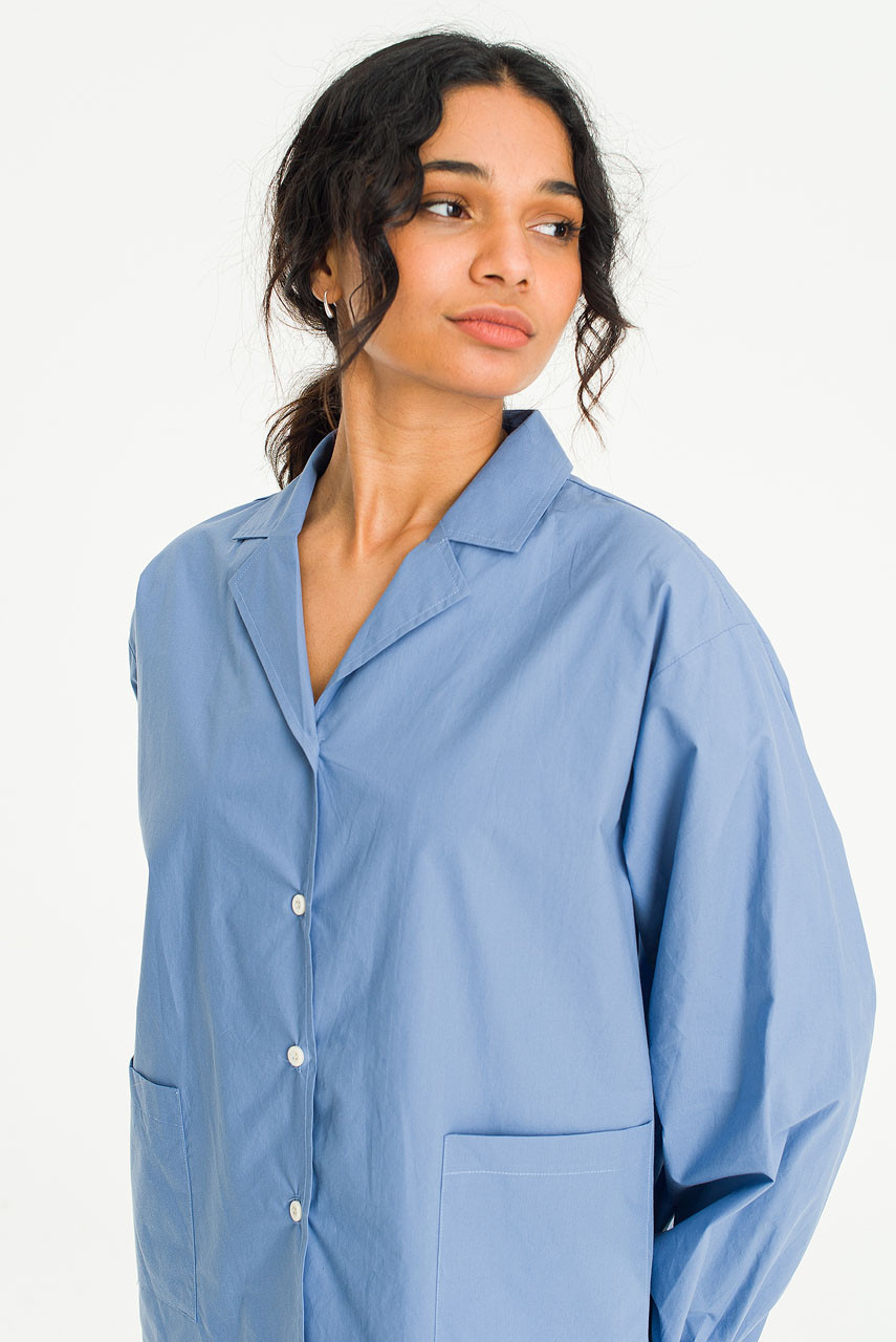 Gemma Collar Shirt, Blue