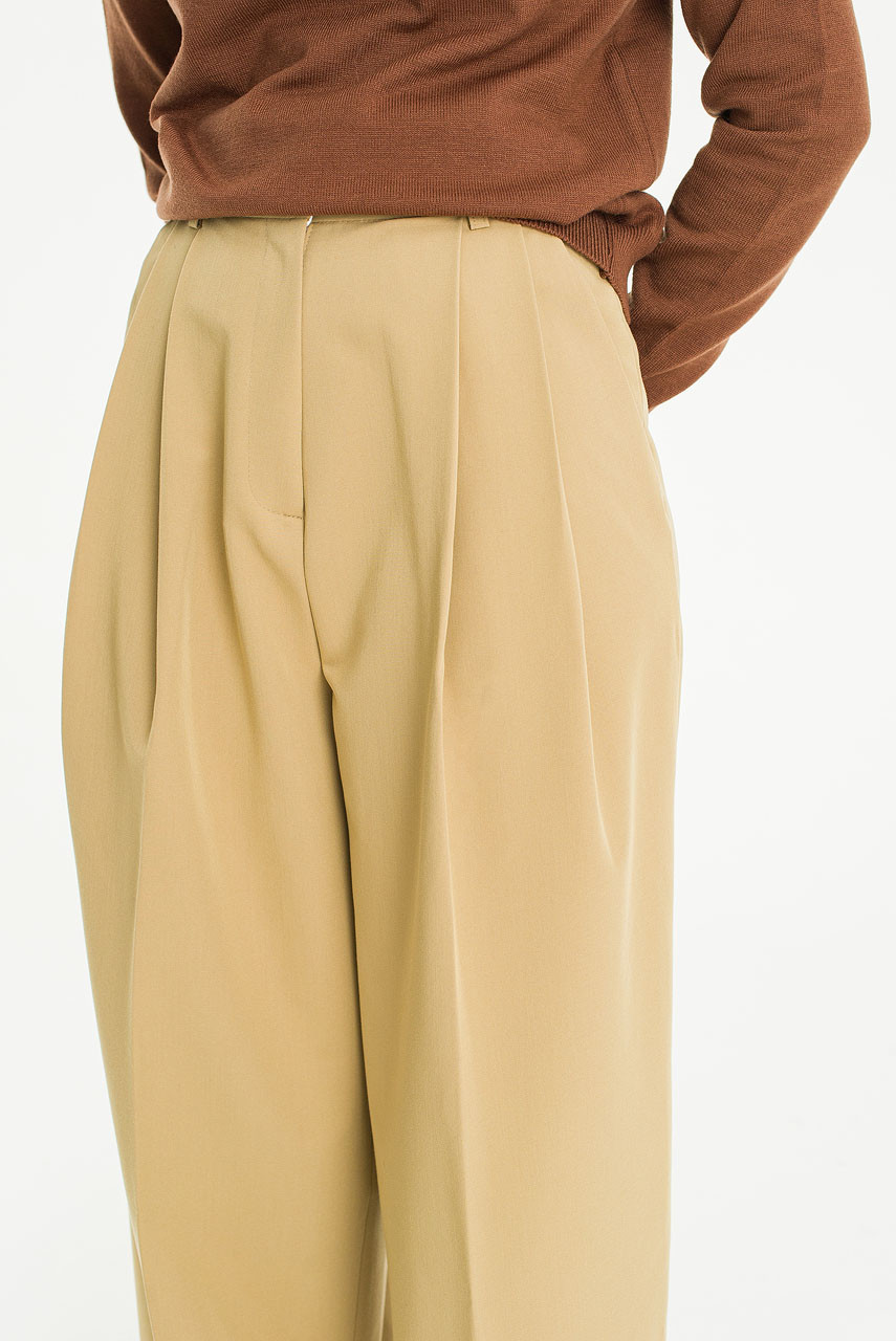 Siena Pintuck Pants, Beige