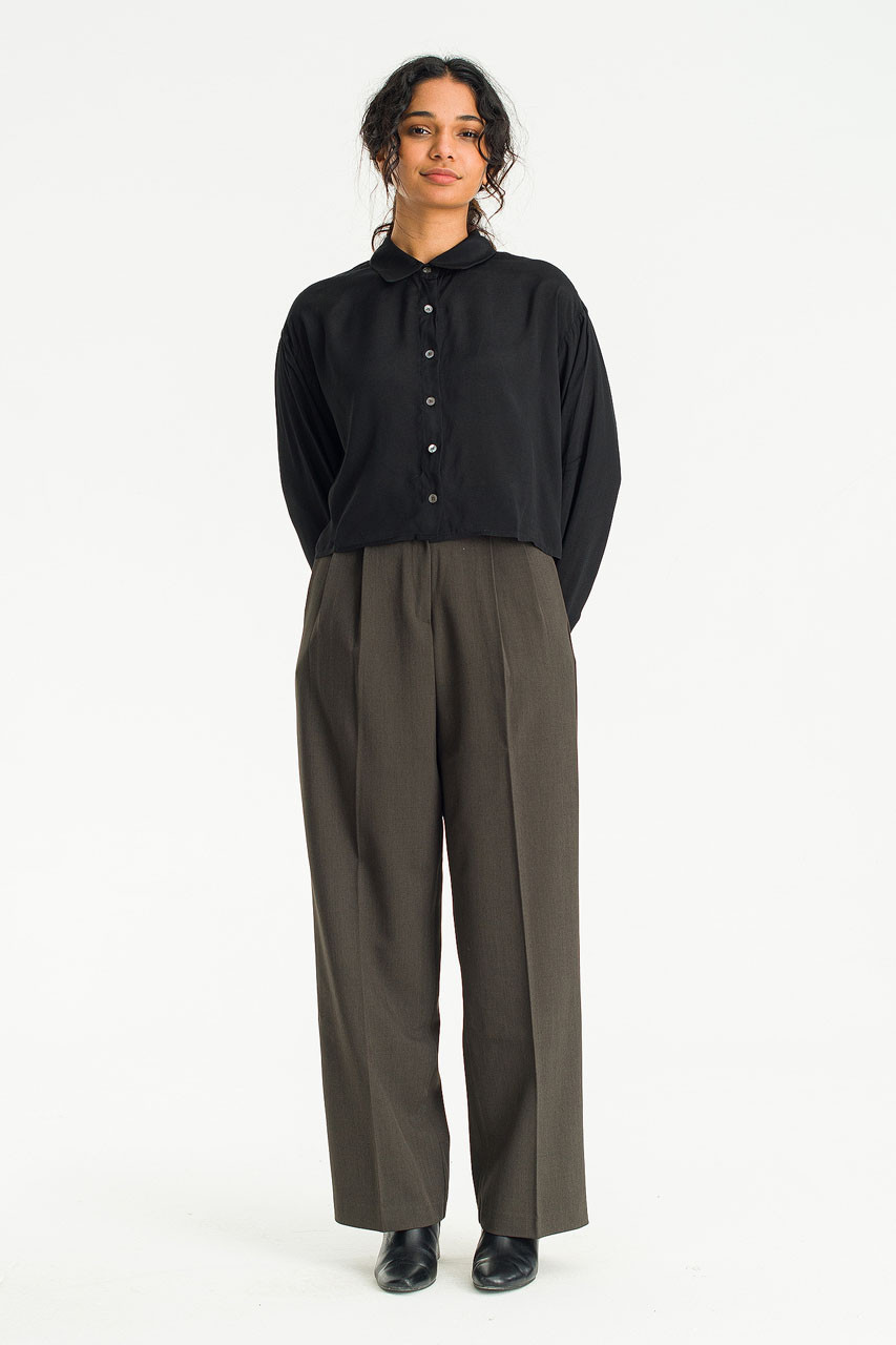 Yui Tuck Slacks, Charcoal