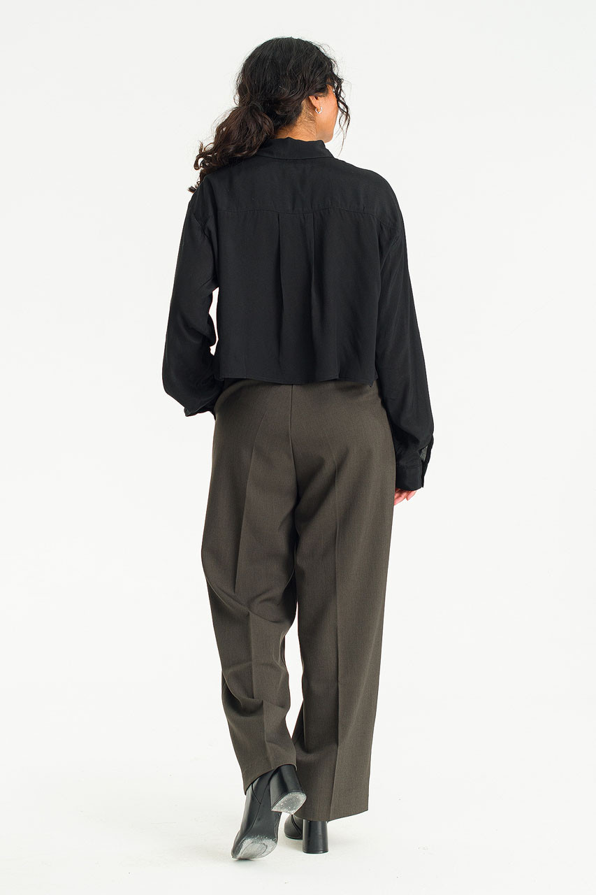 Yui Tuck Slacks, Charcoal