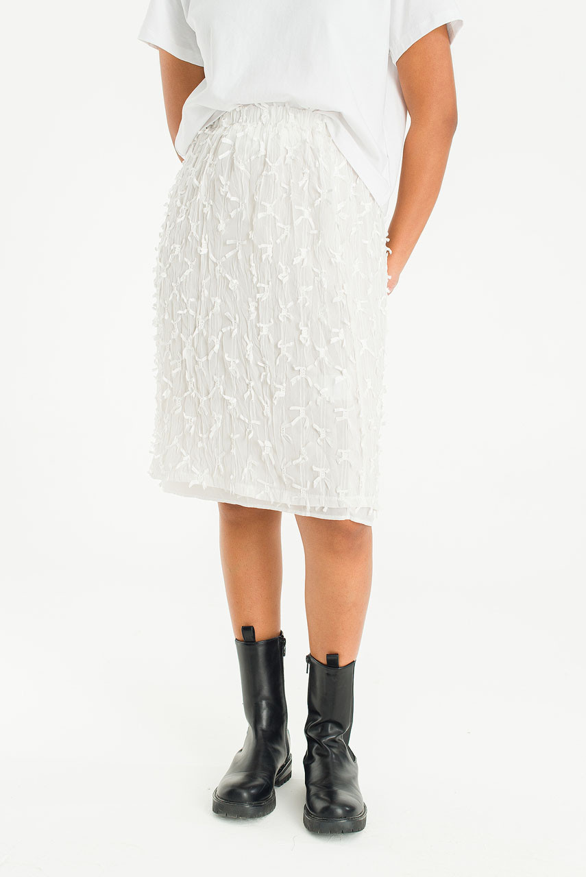 Kiara Cotton Lace Mini Skirt, Ivory