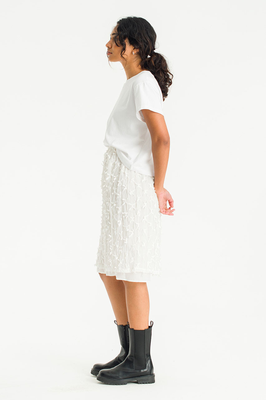 Kiara Cotton Lace Mini Skirt, Ivory
