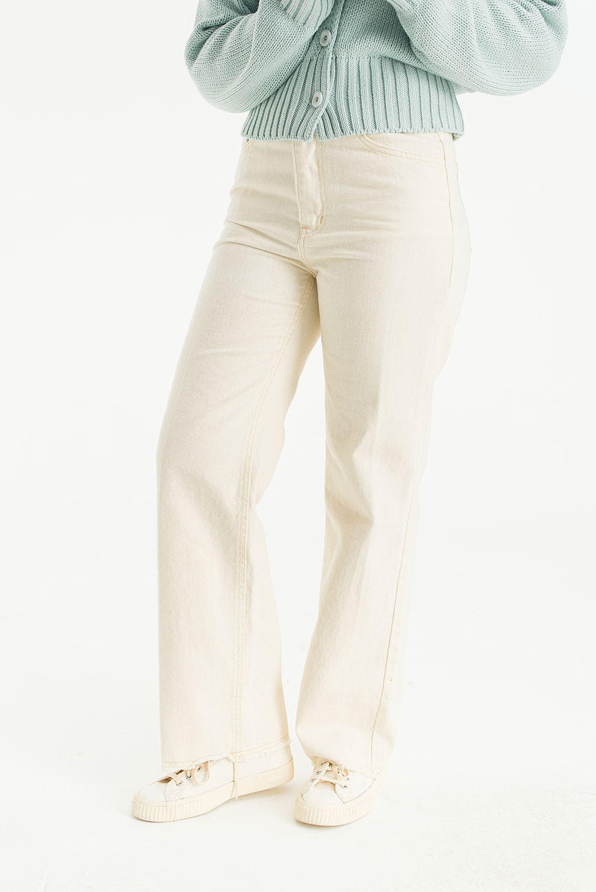 Cream Boy Friend Jean, Cream