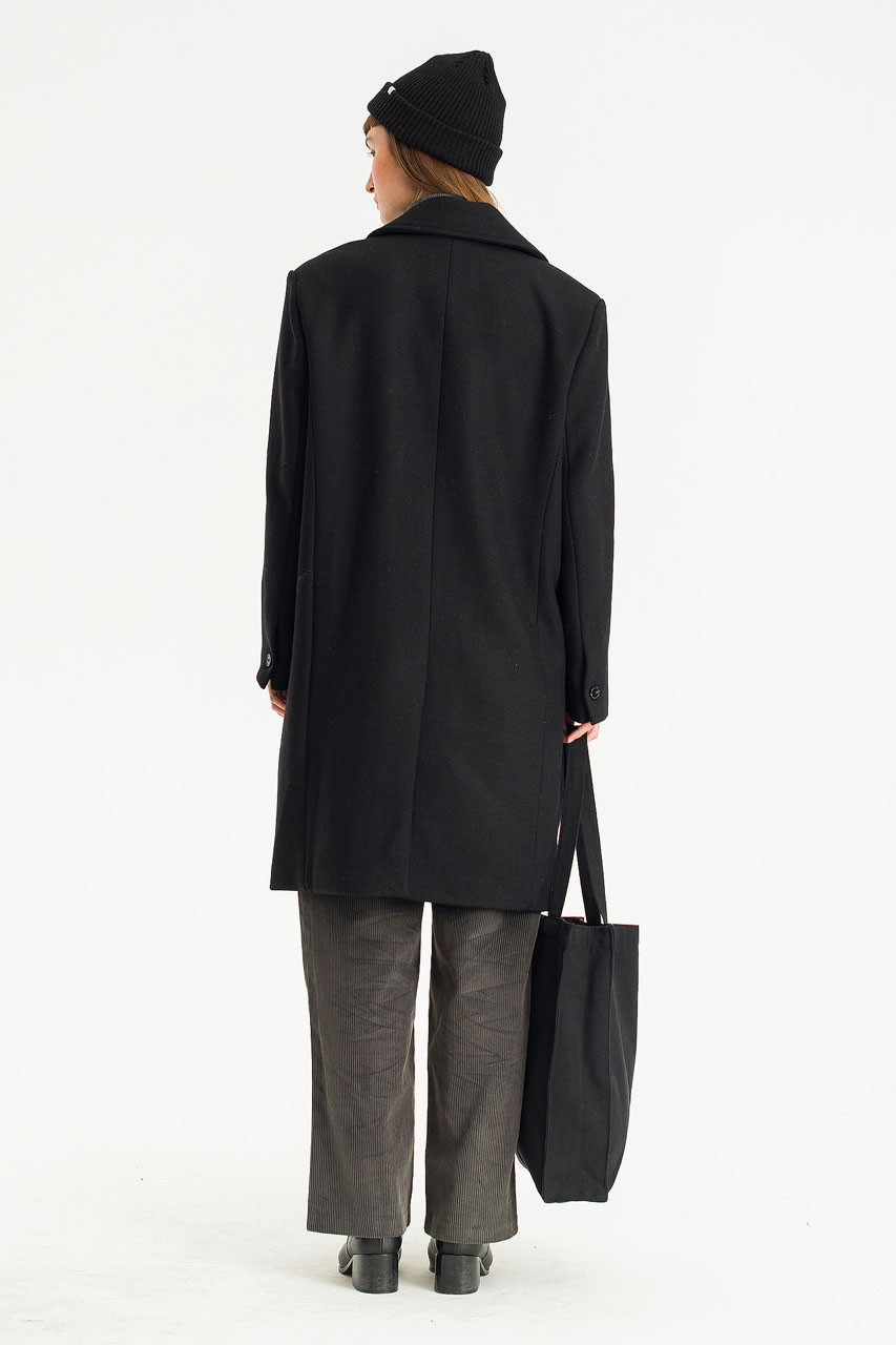 Kimiko Double Long Coat, Black