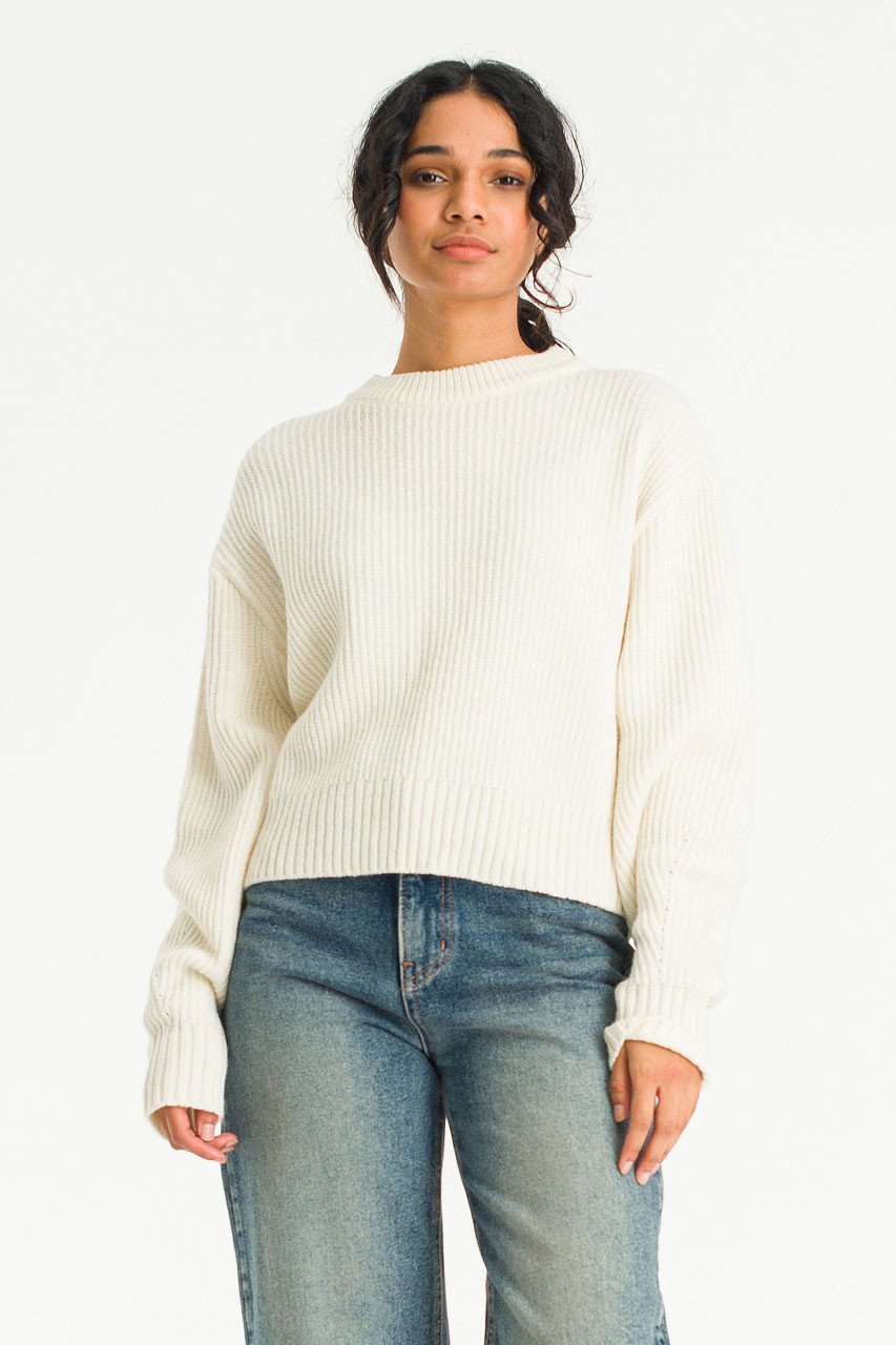 Nia Round Jumper, Ivory