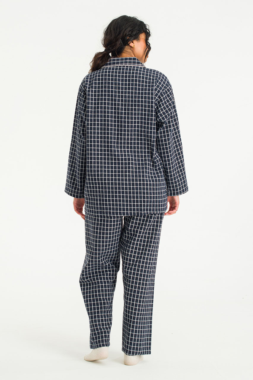 Hiro Check Pyjamas, Navy