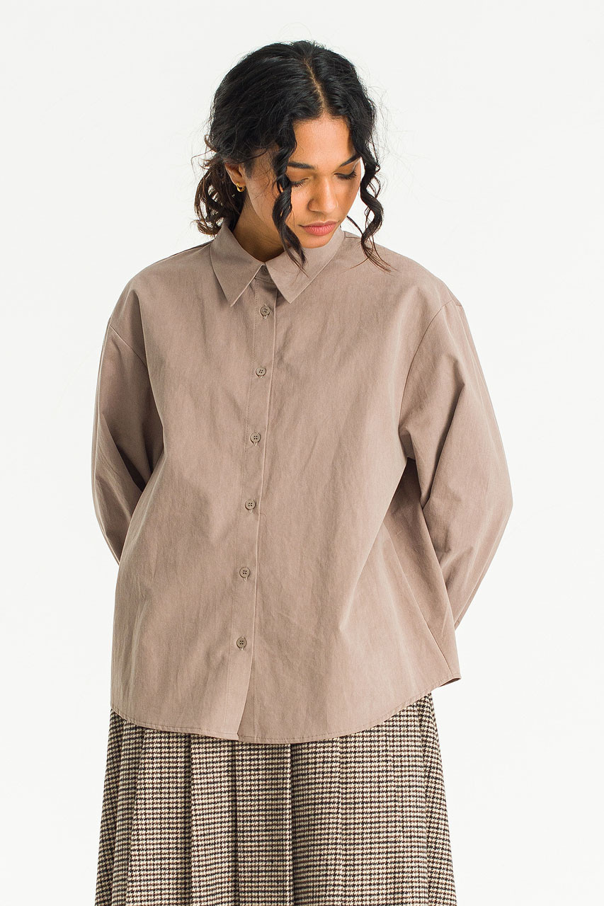 Louise Simple Shirt, Brown