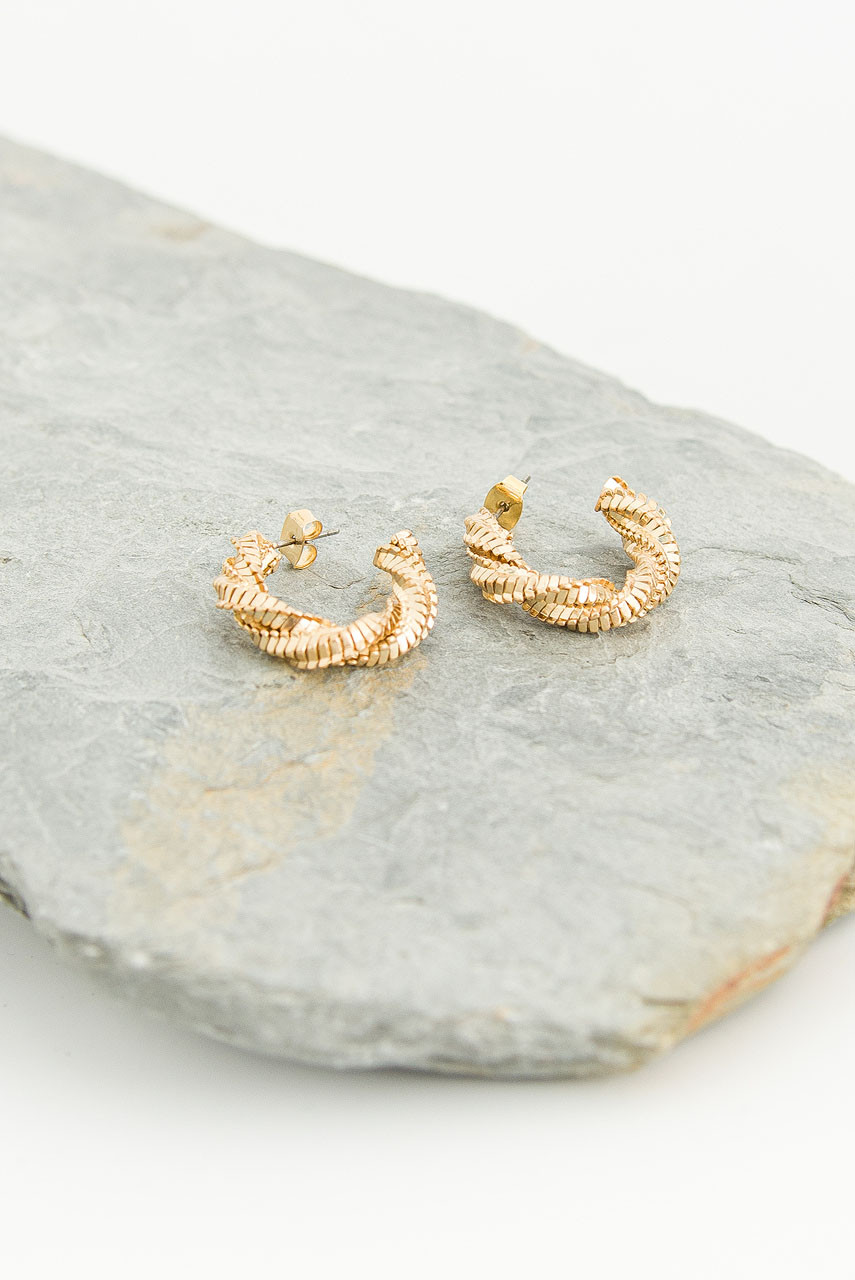 Kathy Twist Earrings, Gold