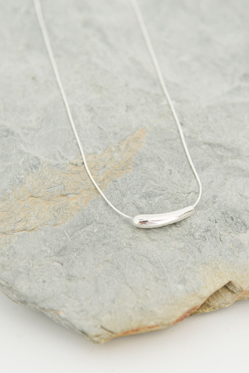 Droplet Necklace, Silver