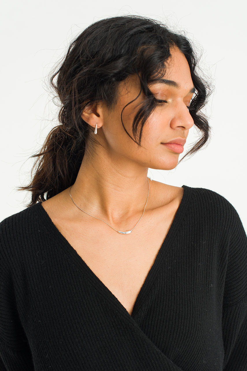 Petite Droplet Earrings, Silver