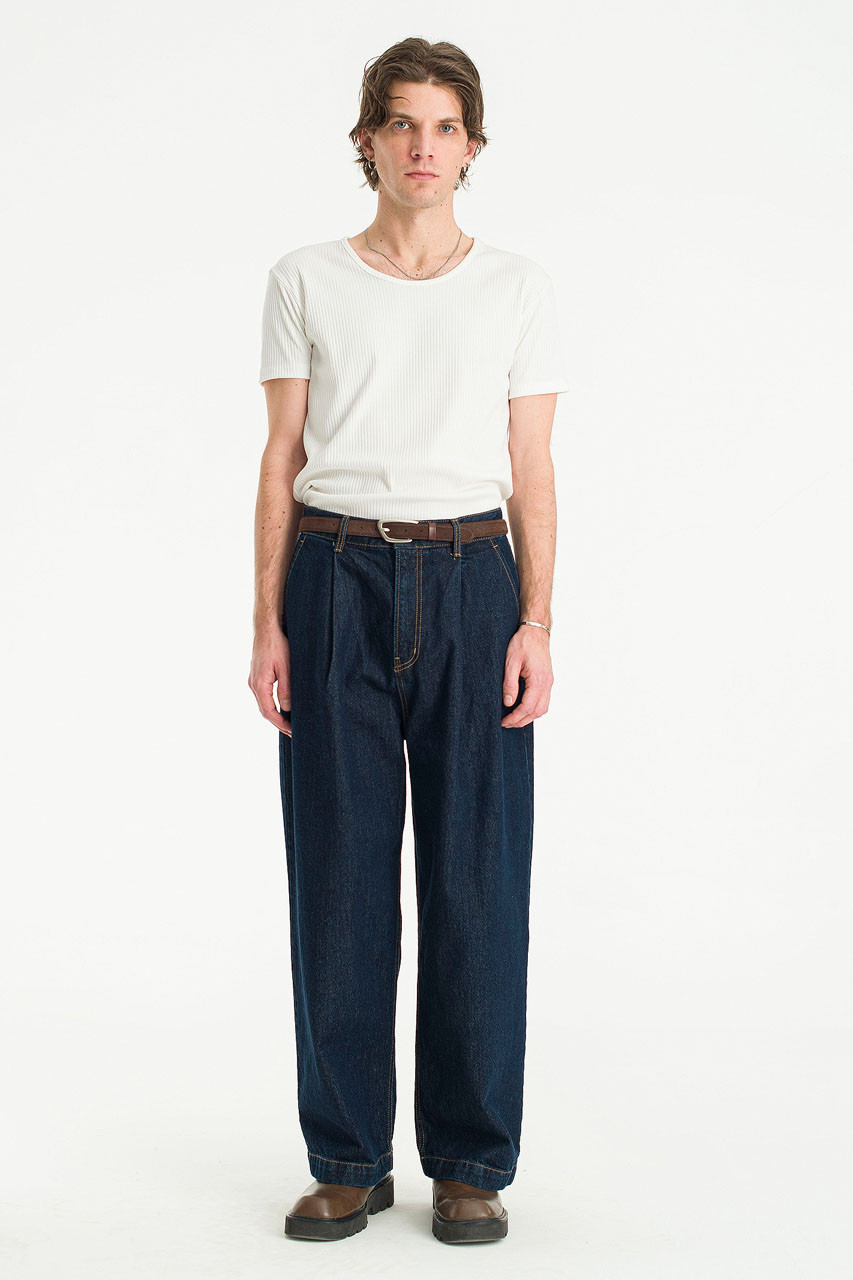 Menswear | Pintuck Jeans, Indigo