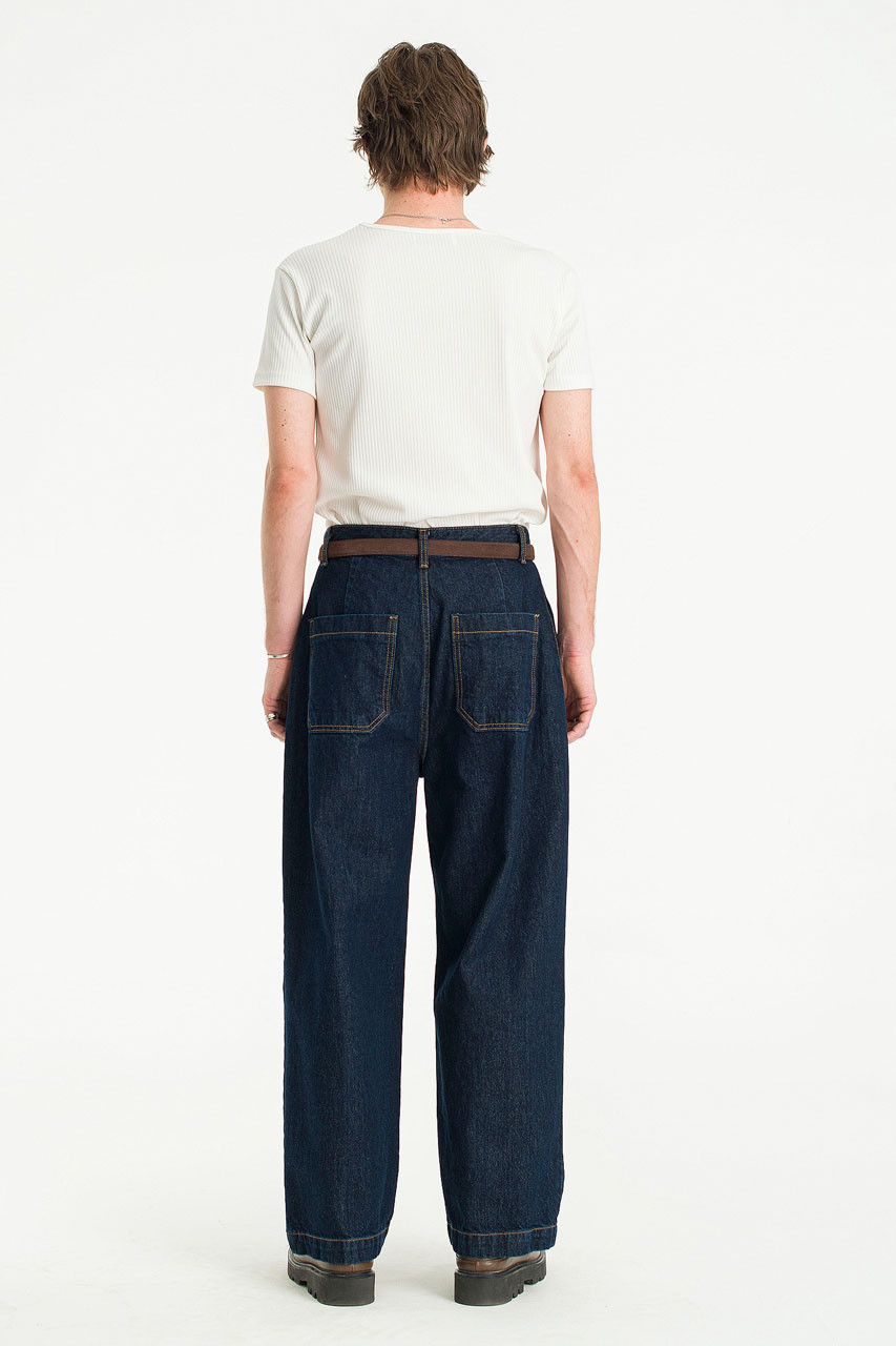 Menswear | Pintuck Jeans, Indigo