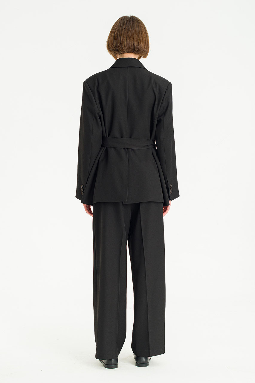 Mei Double Breasted Jacket, Black