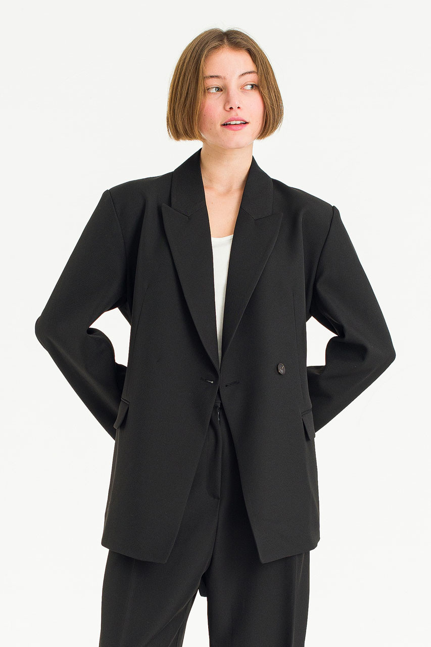 Mei Double Breasted Jacket, Black