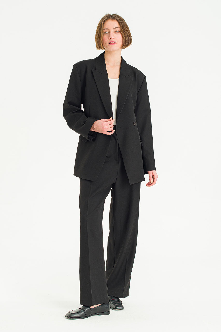 Mei Double Breasted Jacket, Black