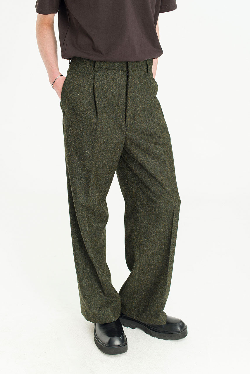 Menswear | Wide Volk Trousers, Forest