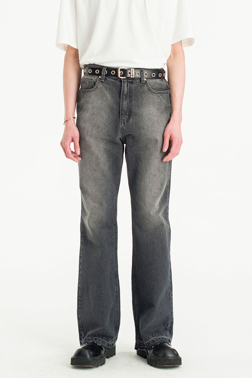 Menswear | Faded Bootcut Jeans, Black