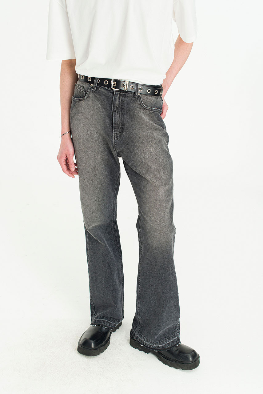 Menswear | Faded Bootcut Jeans, Black