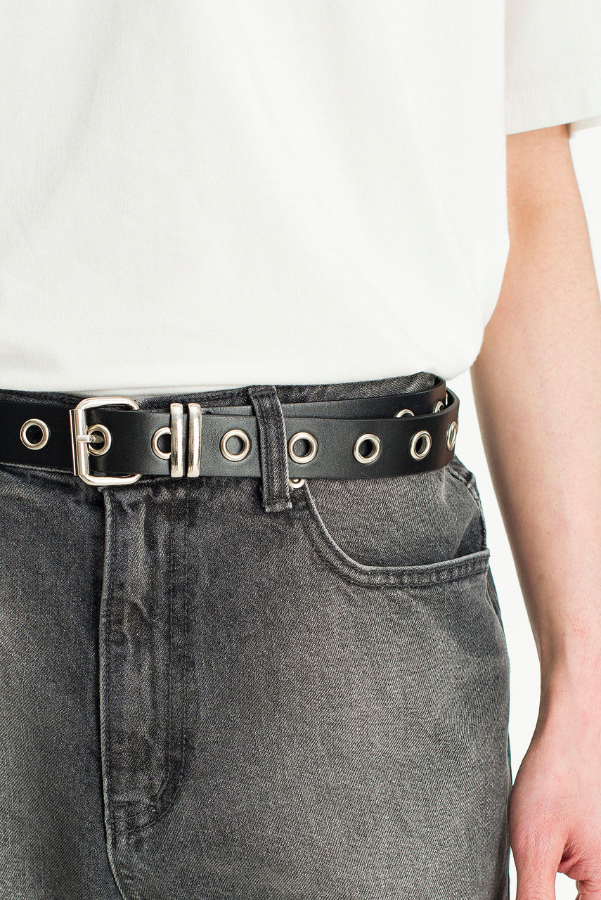 Menswear | Single Eyelet Belt, Black