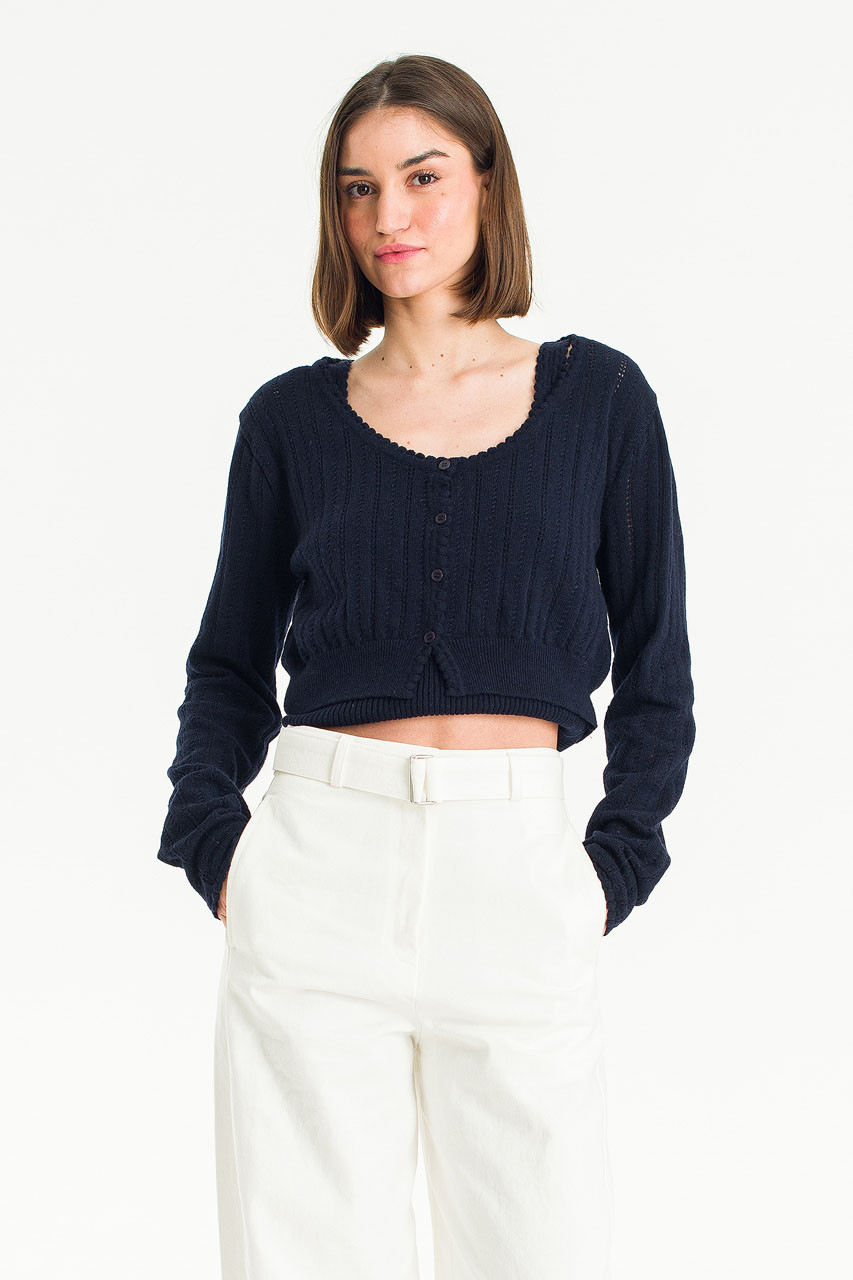 Maddie Cami Cardigan Set, Navy