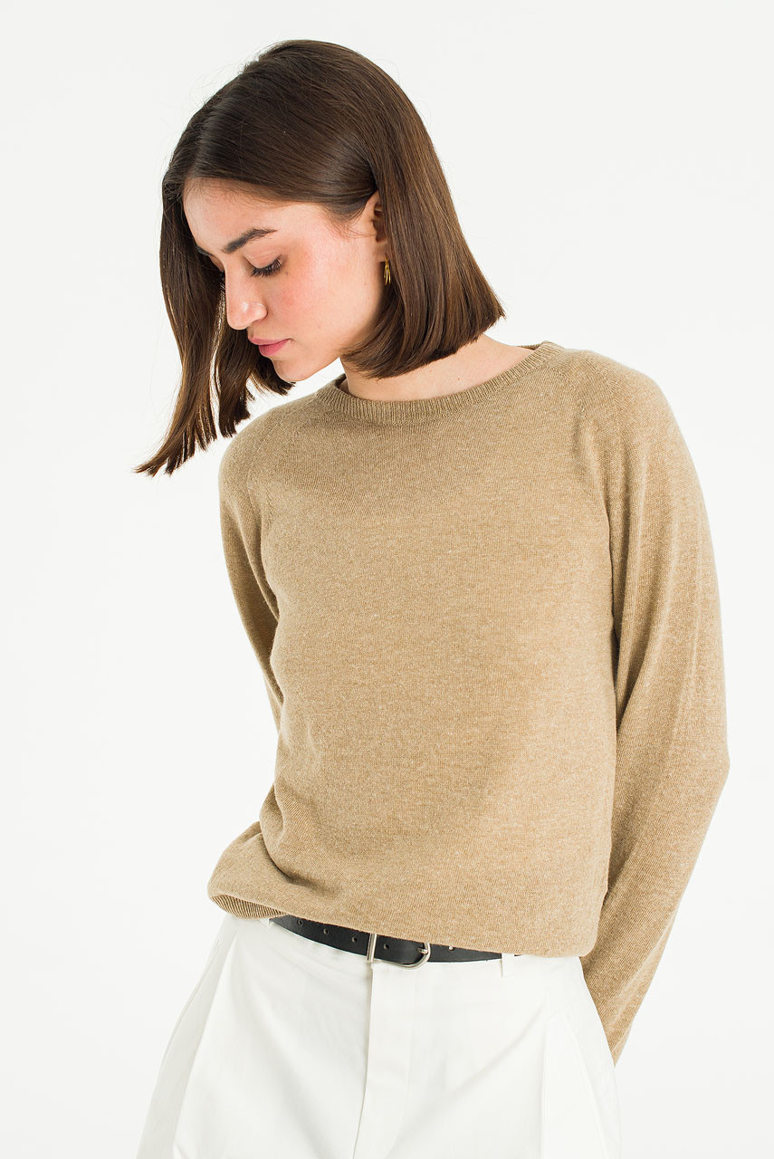 Hina Seamless Jumper, Dark Beige