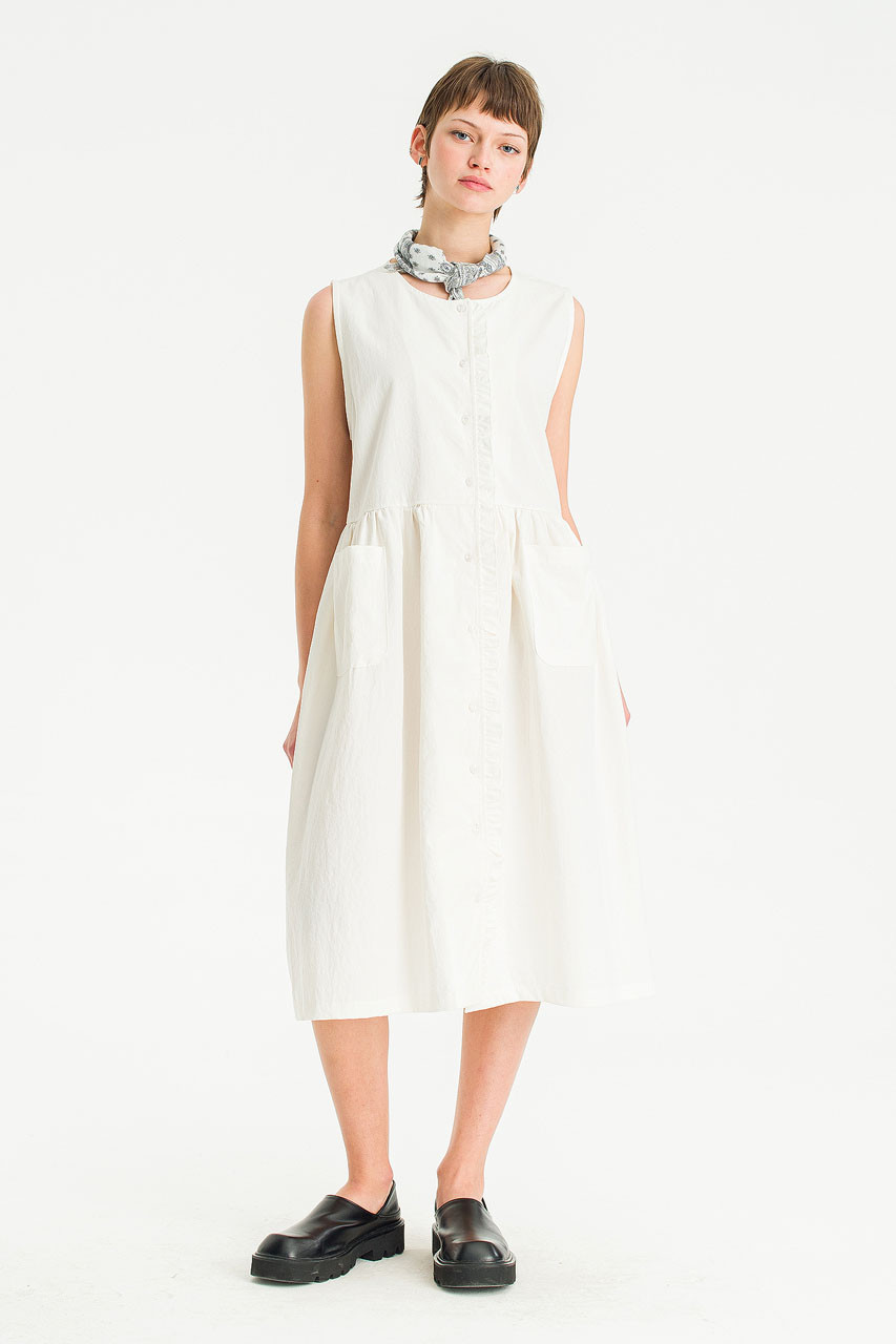 Luna Ruffle Dress, Ivory