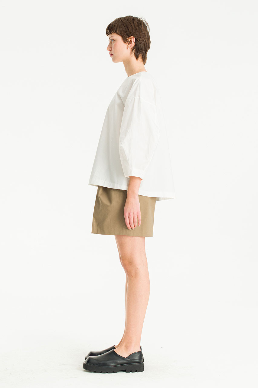ボウエー水際 BALLOON TOPS 白Mサイズ Maddie Balloon Sleeve Blouse, Ivory