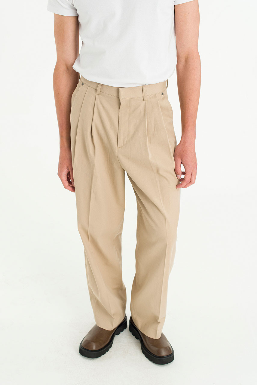 【COLOR iN ID】Cats Rivet Pintuck Pants Menswear | Rivet Pintuck Pants, Beige