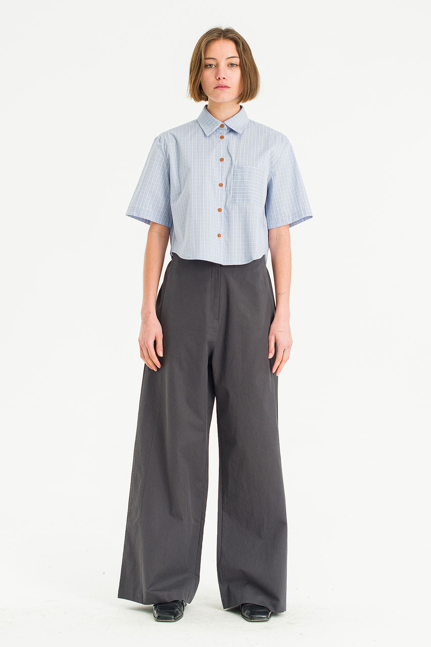 Melie Cotton Chino, Charcoal