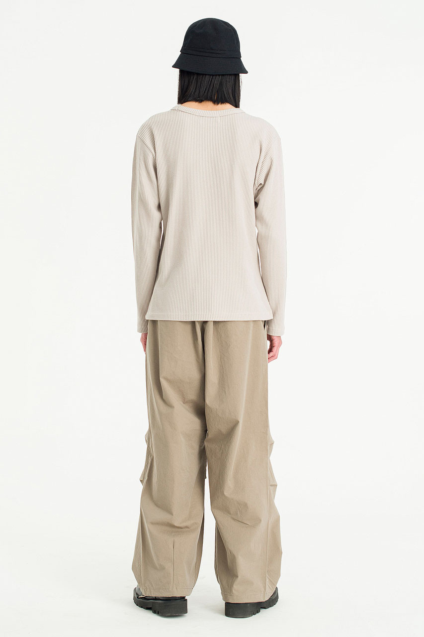 Menswear | Slim-Fit Waffle Tee, Beige