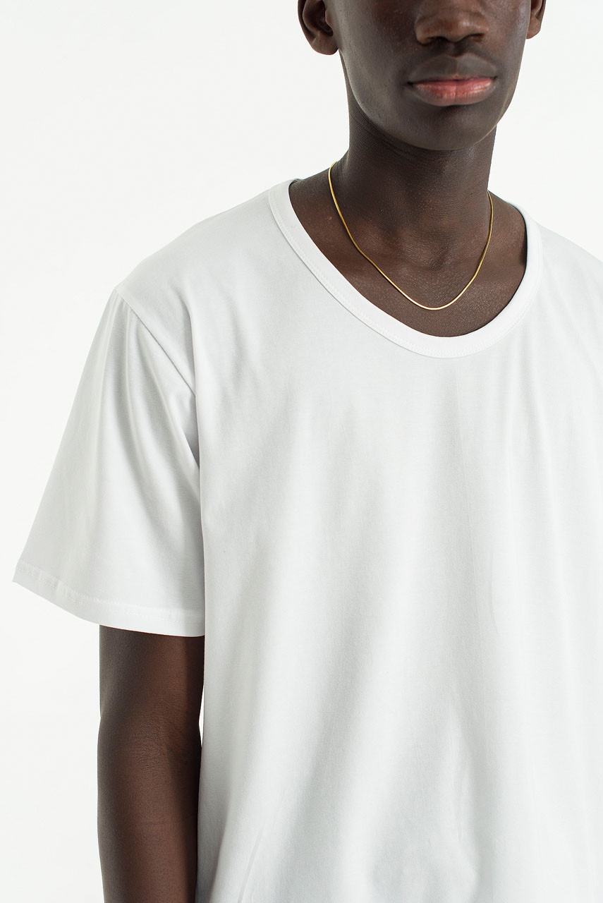 Menswear | Soft Scoop-Neck Tee, White
