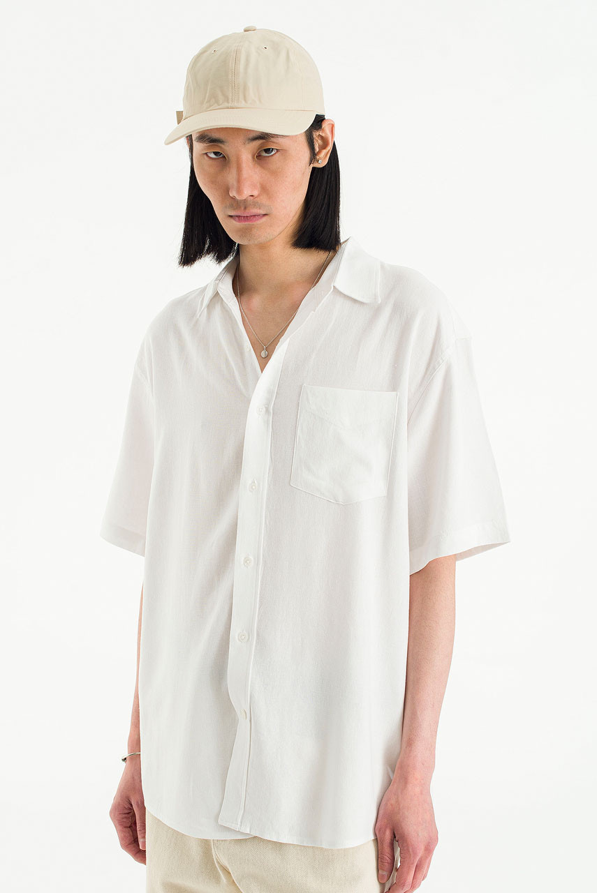 Menswear | Linen Bio Shirt, White