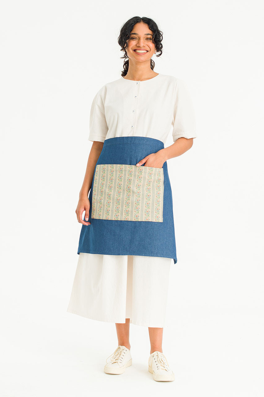 Taromi Porcket Apron, Denim Blue